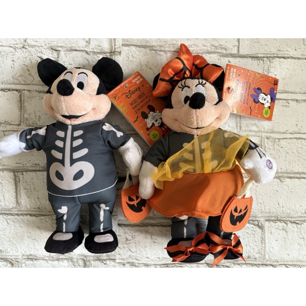 Disney Mickey & Minnie Disney 1-ft Tabletop Musical Doll Animatronic Halloween
